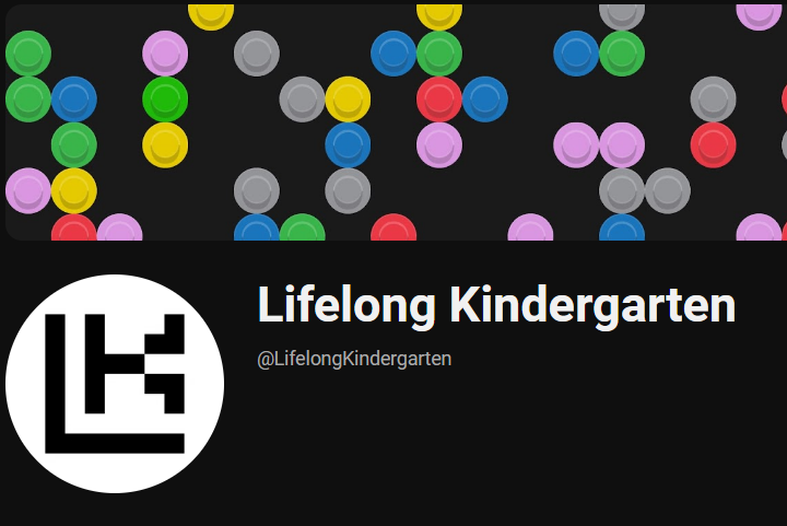 Canal do Lifelong Kindergarten Group no YouTube